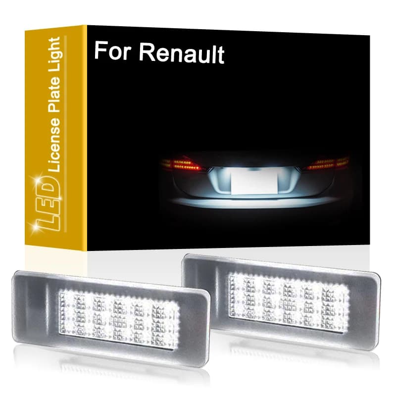 Lampada targa a LED per Renault Koleos Clio Logan Sandero Talisman Trafic stanga Samsung Gruppo luce targa bianca