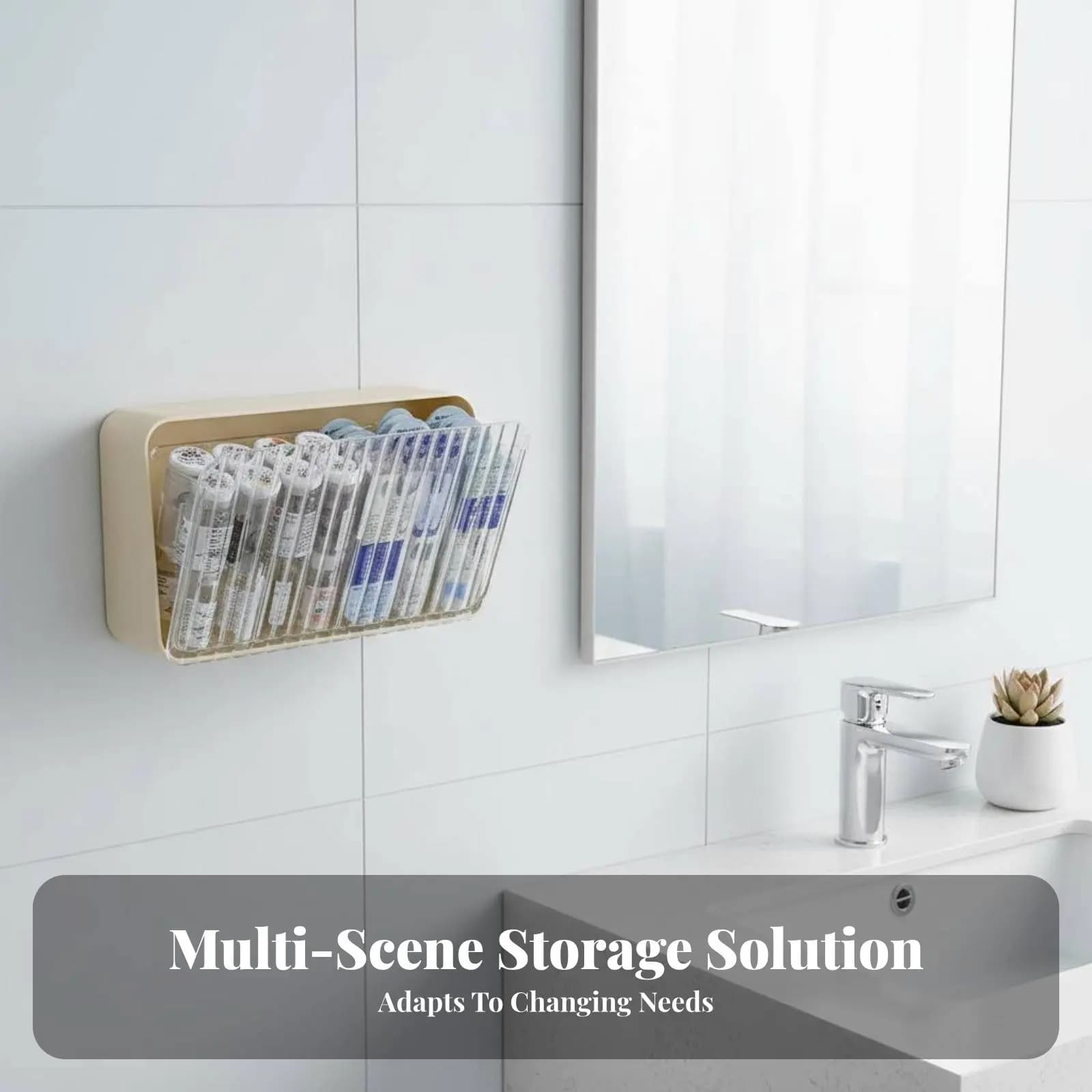 Transparent Storage Container with Shared Parts, Adaptable for Apartments and Plans of Work