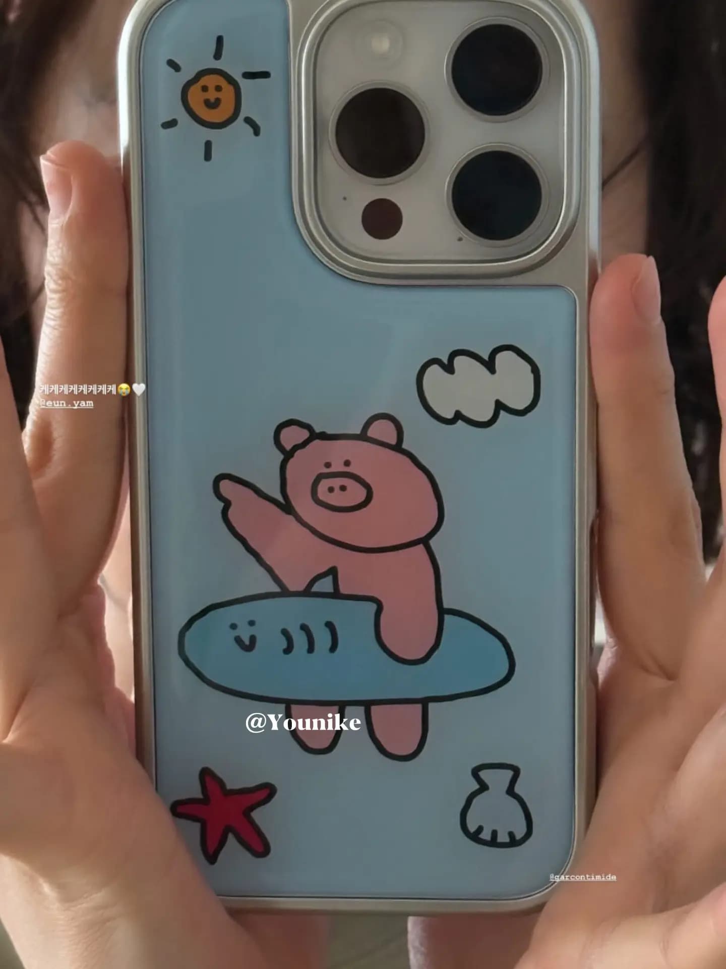 Ins Funny and Cute Surfing Pig Phone Case for iPhone 17 16 15 14 13 12 11 Air Pro Max Plus Luxury Clear Soft Back Cover