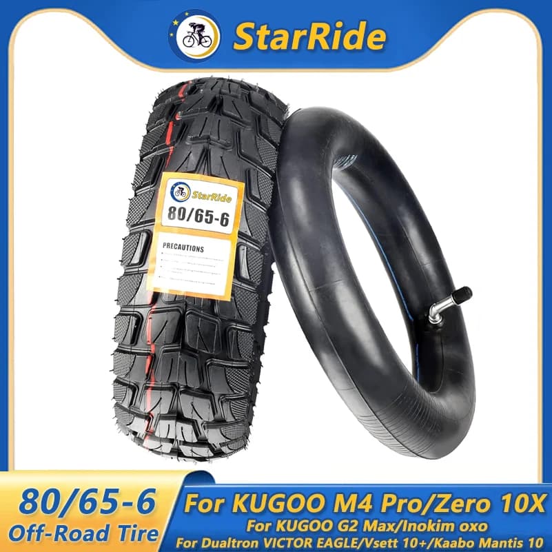 Pneumatico per Monopattino Elettrico 80/65-6, 10 Pollici 255x80, per Inokim Oxo, Kugoo M4, G1, Dualtron VICTOR, EAGLE, Speedway 4, Zero 10X