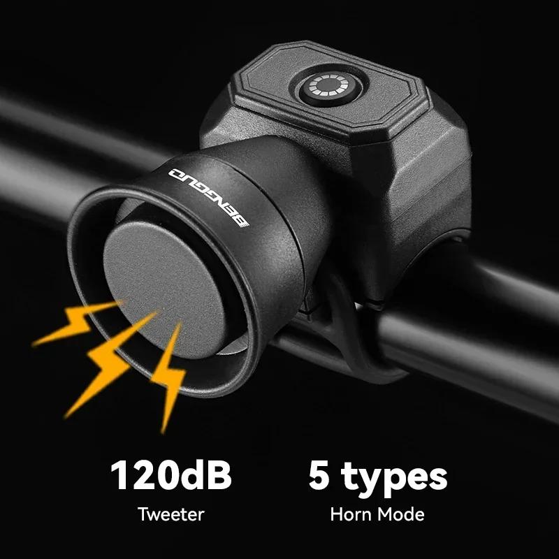 New Bicycle Clacson Mountain Bike Charging USB Electronic Bicycle Bell Waterproof Driving Equipment Kids Scooter Accessories