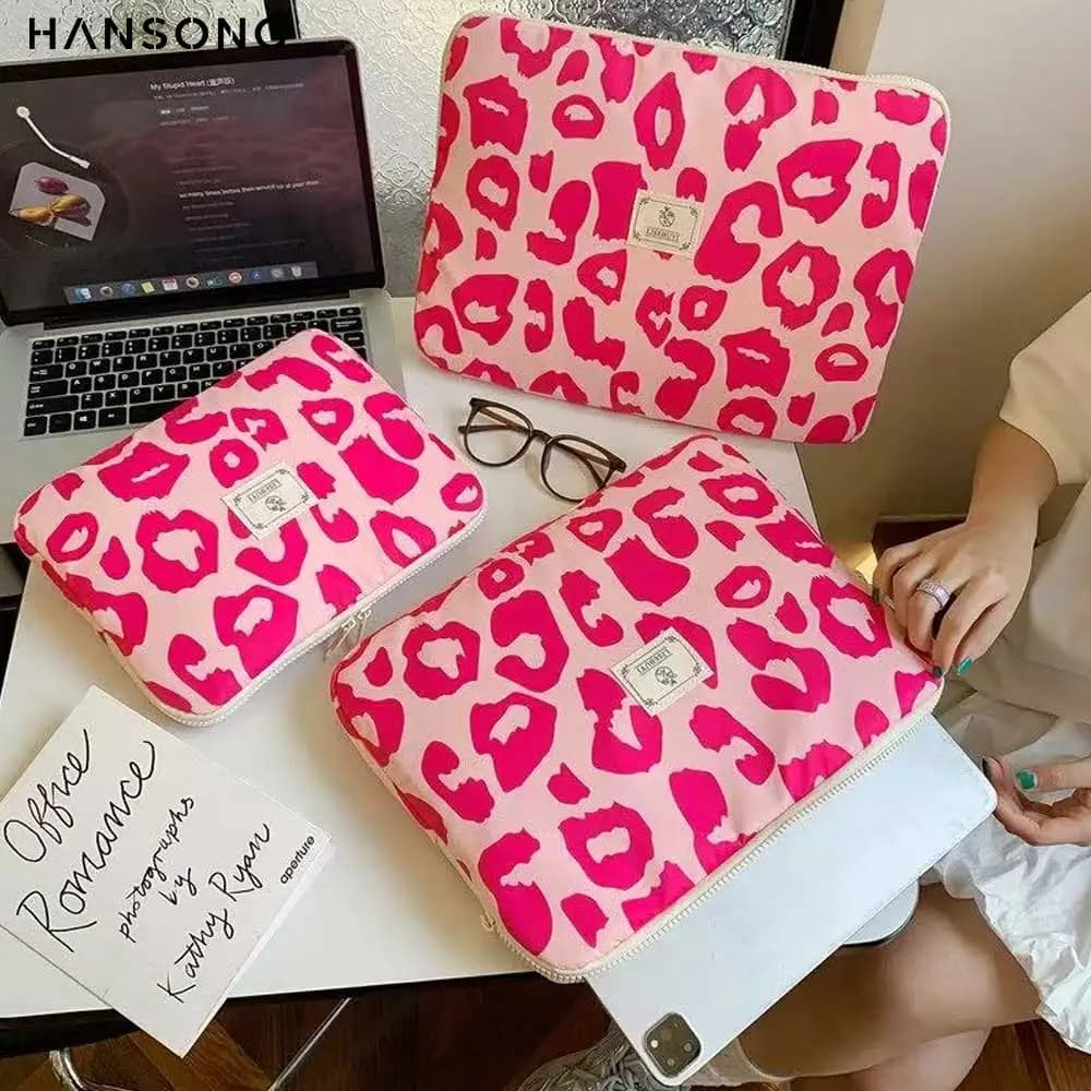 Borsa per laptop antiurto con stampa rosa per tablet da 11" 13" 15" Compatibile con iPad Samsung Huawei Custodia portatile per laptop