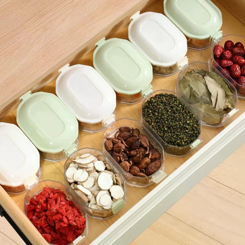 Kitchen Spice Storage Box Onion Ginger Garlic Fresh-keeping Box Multi-layer Food Sealing Moisture-proof Packaging Tank Household