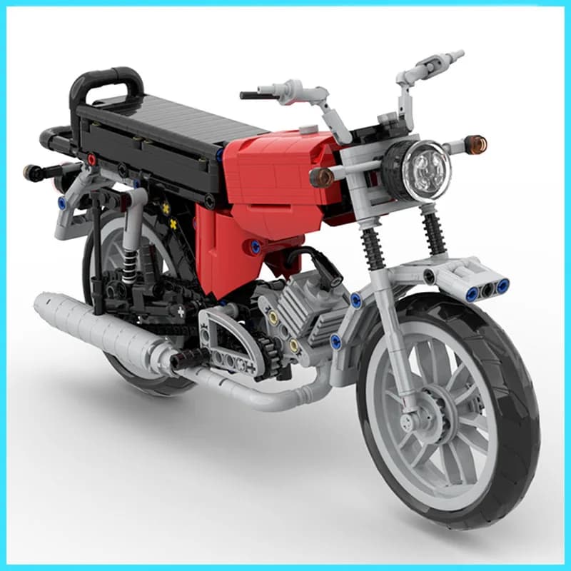 549 Pezzi MOC Simson S51 Moto Modello Tecnico Mattoncini da Costruzione Fai da Te Giocattolo Educativo Creativo Regalo di Compleanno per Bambini