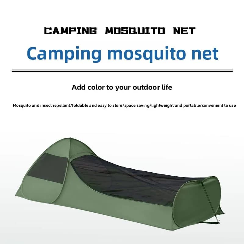 Automatic2Quick-open portable outdoor camping mosquito-proof and moisture-proof mosquito net sleeping bag supplies