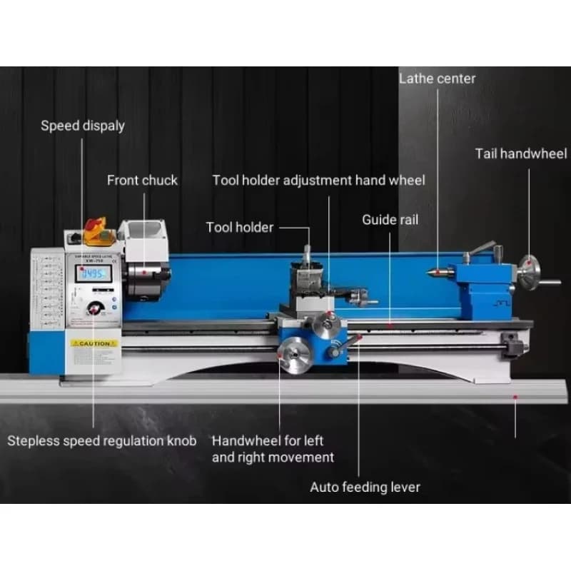 2275A Variable Speed Upgraded Billiard Snooker & Pool Cue Repairing Lathe Hine With Shift Rail