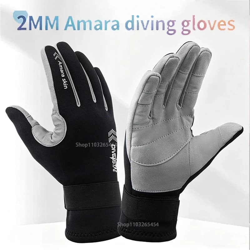 Nuovi Guanti da Immersione in Neoprene 2mm, Antiscivolo, Caldi, Antigraffio per Snorkeling, Surf, Pesca, Ciclismo e Sport all'Aperto