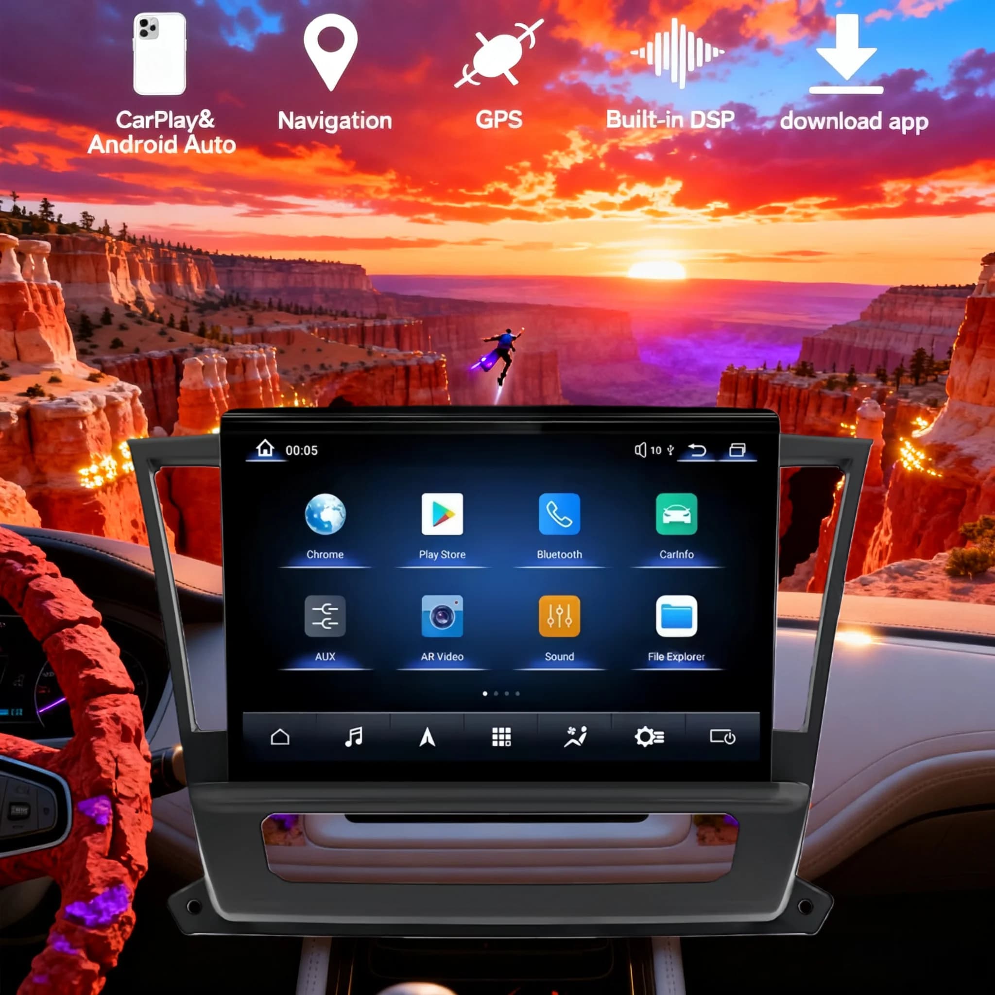 10.26 Inch Android 13 CarPlay Screen Car Radio For Maserati Levante 2016-2020 GPS Multimedia Stereo Player Video Auto Head Unit