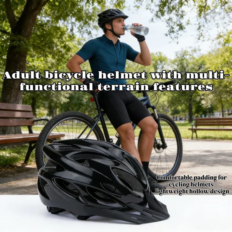 Men's Bicycle Helmet Adjustable Cycling Safety Helmet Breathable Removable visor for road bike helmet MTB EPS Buffer Layer