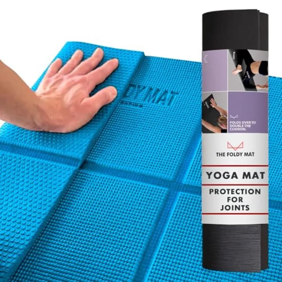 Tappetino Yoga Pieghevole Spesso, in 6 Combinazioni; Maggiore Supporto e Protezione per le Articolazioni, Sistema di Allineamento del Corpo e Sezioni Specifiche