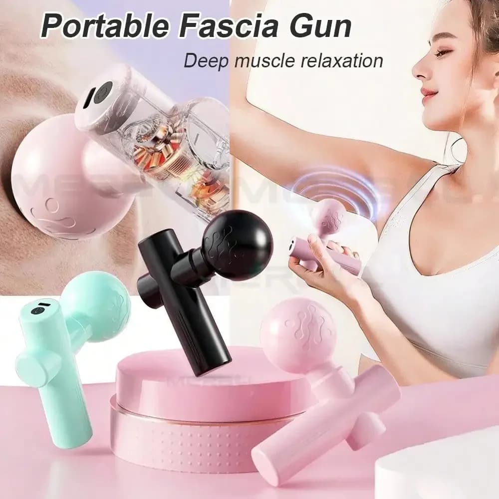 Mini Massage Gun for Muscular Fascia, Portable Vibrant Machine for Muscle Relaxation, Fitness Equipment for Column and Body