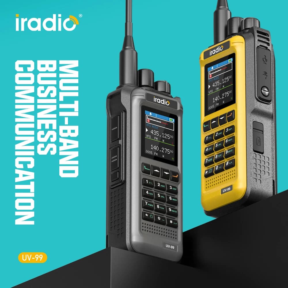 Iradio UV99 Radio Multibanda Aeronautica Walkie Talkie 20W Alta Potenza FM NOAA 1024CH Wireless 2400mAh Lunga Portata Type-C Radio Amatoriale