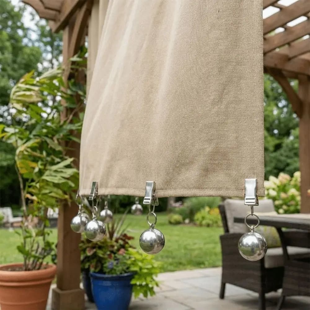 4Pcs Stainless Steel Curtain Weights Clips Rust Proof Heavy Duty Tablecloth Weights Rustproof Stable Grip Curtain Stabilizer