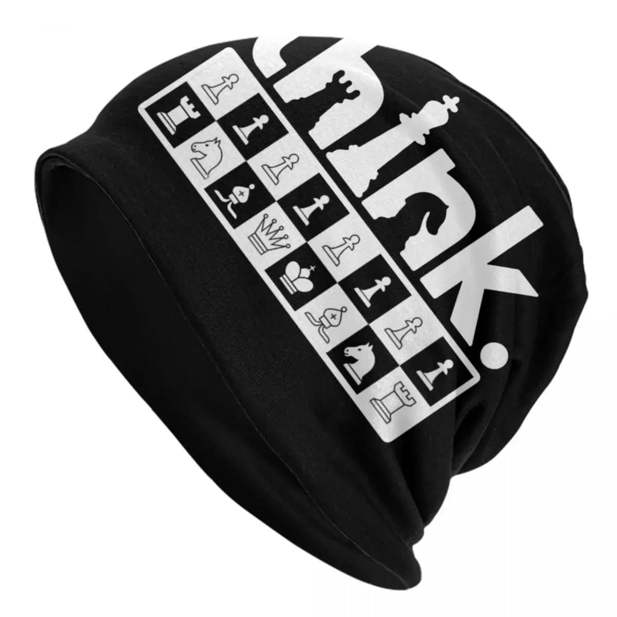 Checkmate Scacchiera Cappello a cuffia Cappello lavorato a maglia Uomo Donna Moda Unisex Gioco Scacchiera Inverno Caldo Skullies Berretti Berretti