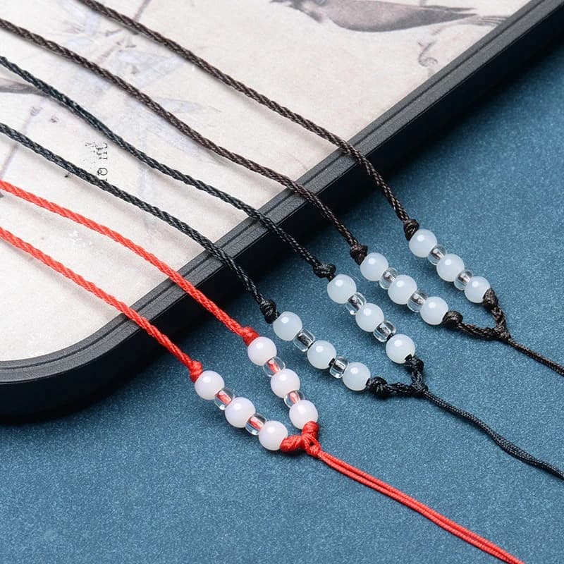 Collana a catena con pendente Boho unisex girocollo in corda regolabile da 20 pezzi per gioielli con pietre preziose di perline di agata