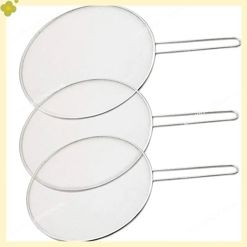 LDHL 3 Pezzi Splatter Screen Maglia Pentola Coperchio Coperchio In Acciaio Inox Olio Padella Coperchio Strumenti di Cottura 25/29/33 Cm