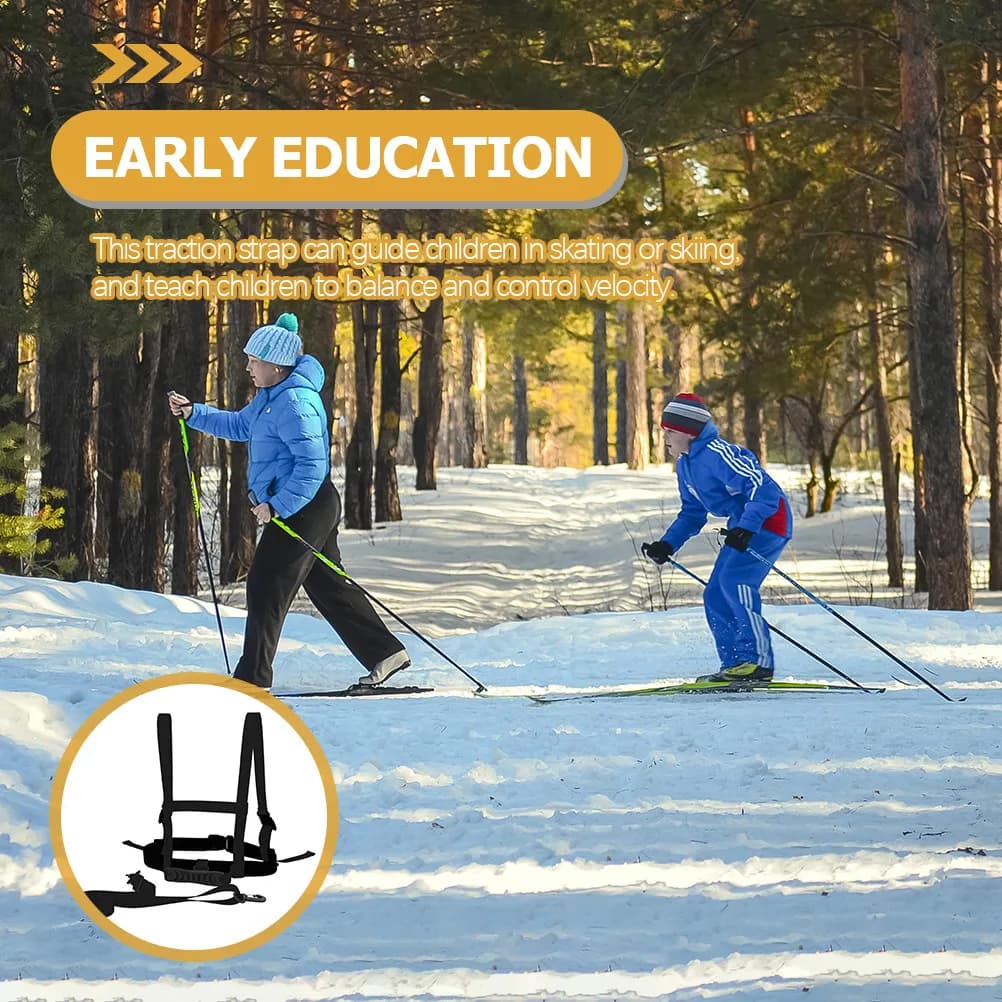Adjustable Safety Belt for Ski Training, Robust Nylon Harness for Winter Sports, Ski Teaching Belt, Safety Equipment