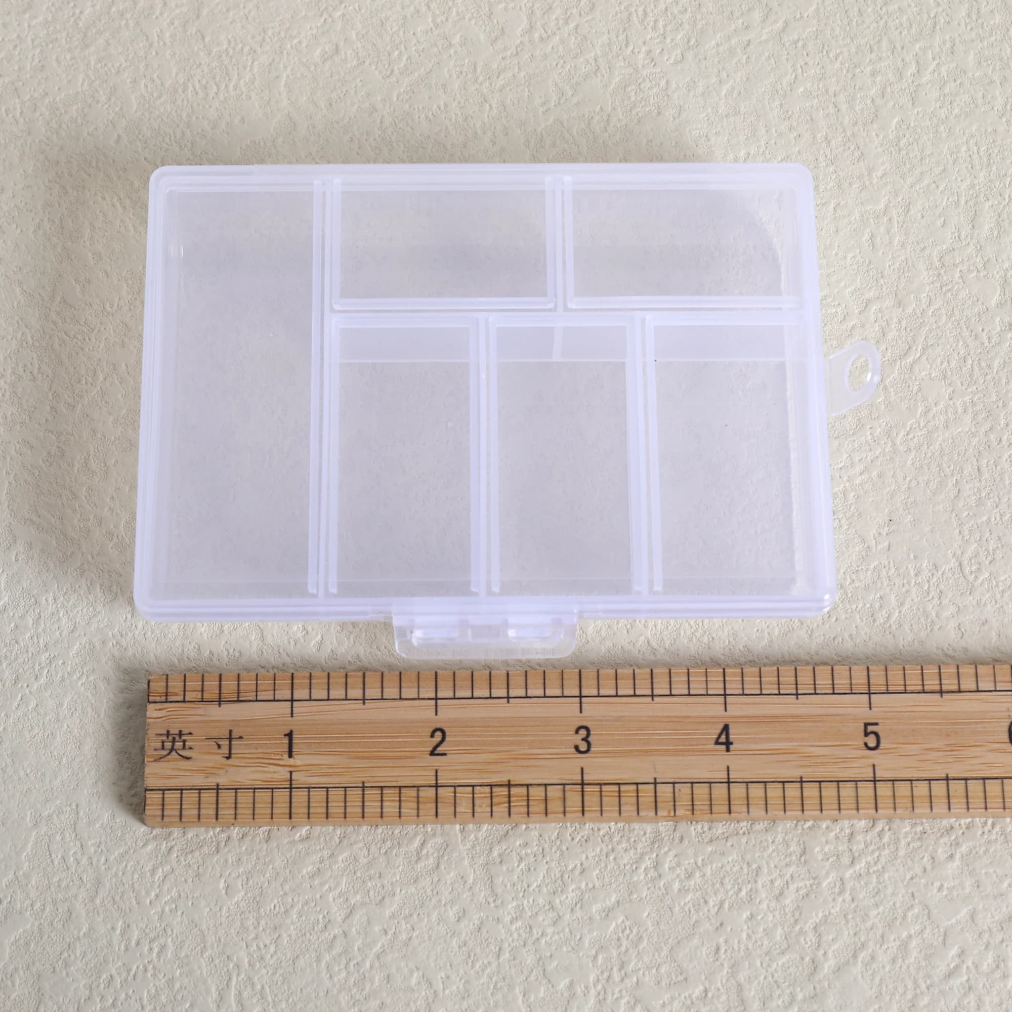 6 Grids Fixed Plastic Fishing Lures Storage Box Organizer For Jewelry Beads Bracelet Sundries Box Transparent PP Plastic Box