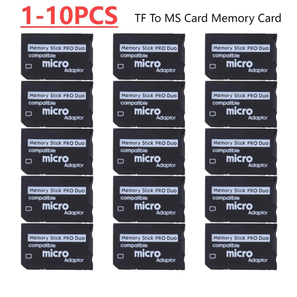 Adattatore da Micro SD TF a MS Pro Duo per Slot Singolo, Convertitore per PSP, Lettore di Schede MS Pro Duo (1-10 Pezzi)