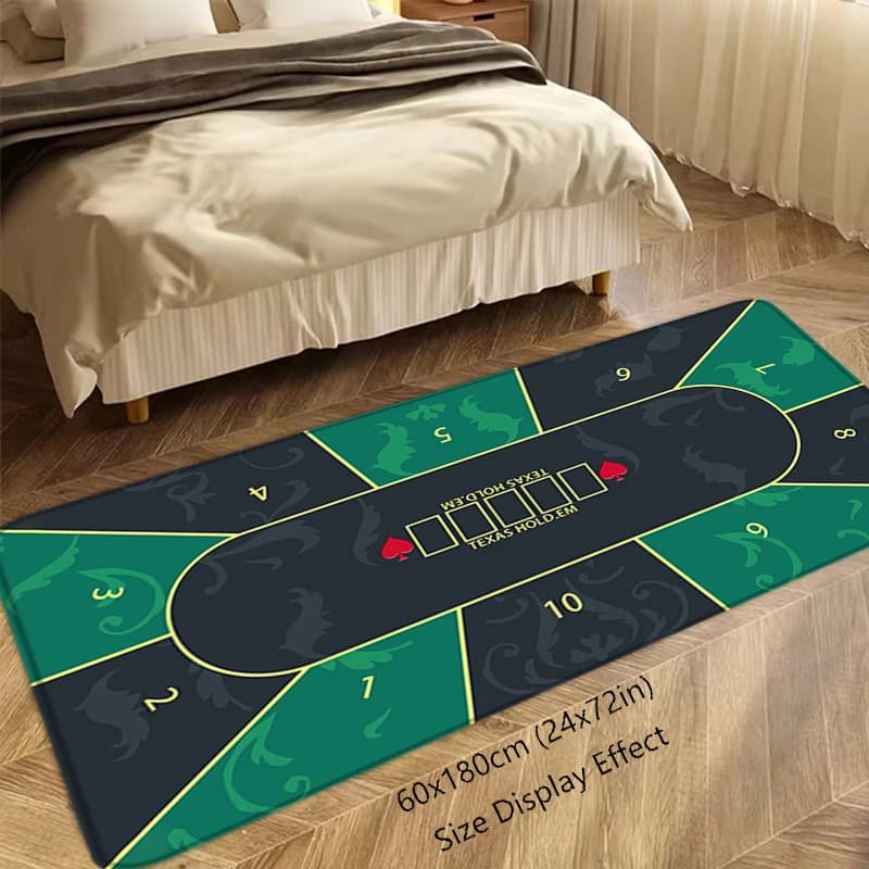 Tappetino interno Texas Tavolo da gioco da tavolo Scacchi Poker Zerbino Tappeto antiscivolo per ingresso Tappeto da cucina Tappetini da comodino camera da letto