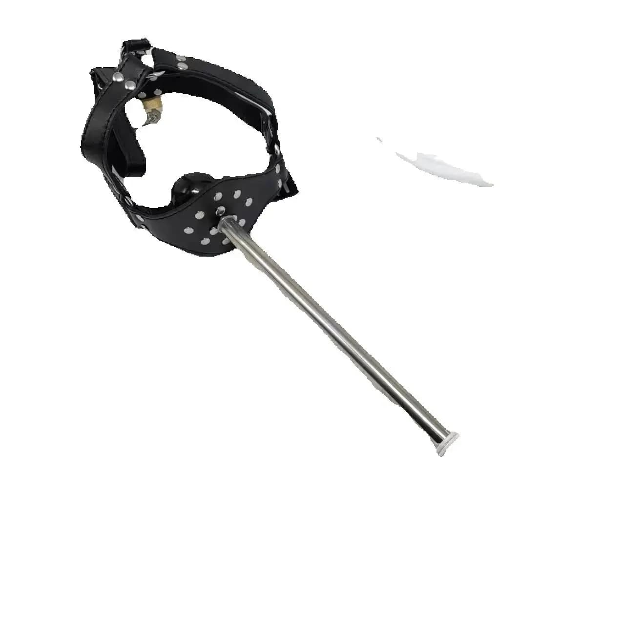 BDSM Imbracatura Schiavo Spazzola per WC + Asfia Gag Bondage Restrizioni Bocca aperta Traspirante Giocattoli del sesso Giochi di sesso per adulti per coppia