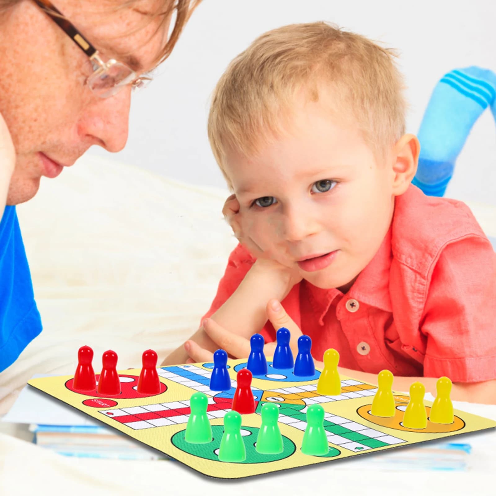 1 set 1 set volante pieghevole leggero da viaggio per la festa tappetino per scacchi portatile tavolino scacchiera interattiva per divertimento in famiglia