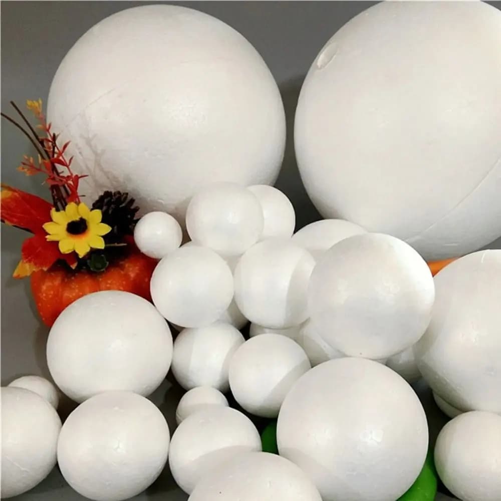 1cm 1.5cm 2cm 2.5cm 3cm 4cm Round White Foam Balls Mini polystyrene polystyrene decoration crafted Christmas balls