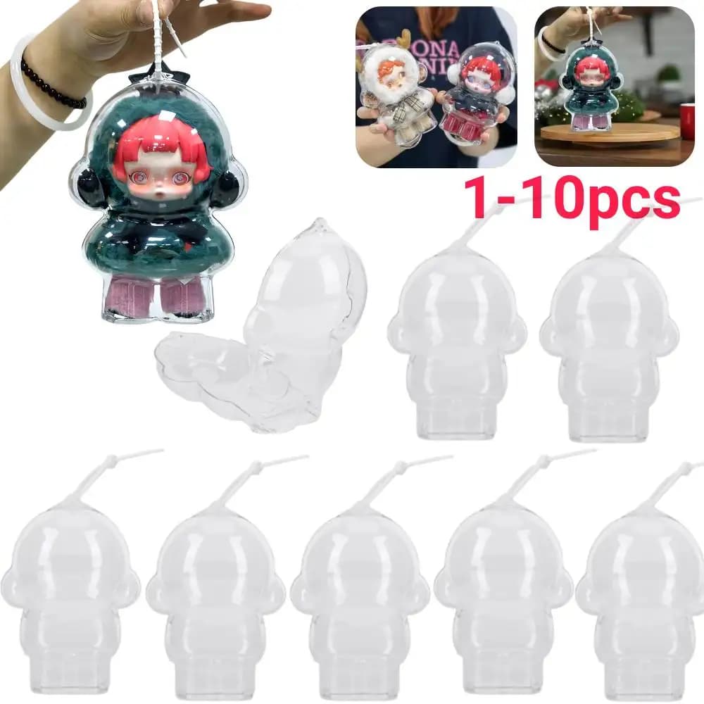 1-10 pezzi per cranio panda custodia protettiva custodia trasparente custodia per bambole in peluche scatola organizzatore portatile per custodia Skullpanda