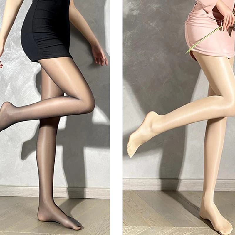 Sexy glossy tights Smooth socks for horse oil Glossy tights anti-scratch Aurora high waist socks ultra-thin long socks