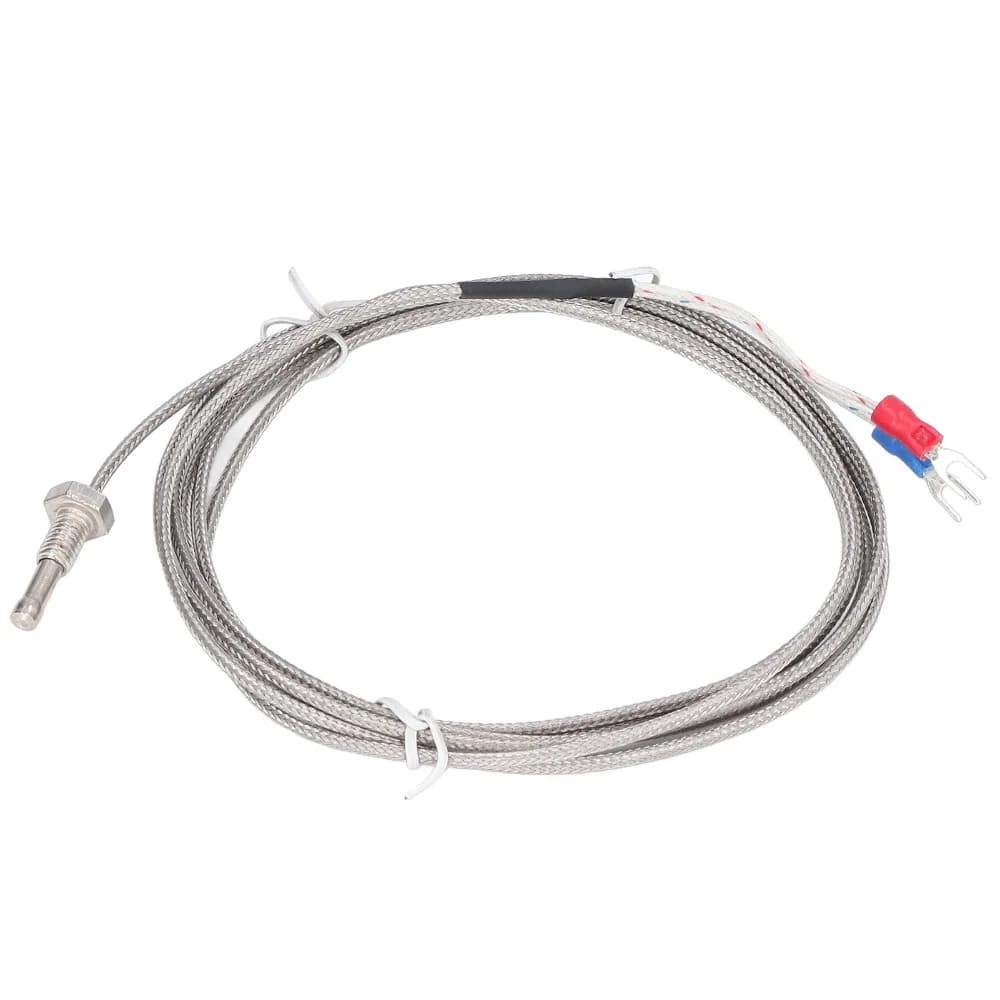 Sonda Sensore di Temperatura WRNJM6 con Filettatura M6 0-400°C ℃ Sonda Termocoppia con Cavo da 2 Metri, Alta Precisione, Sonda di Temperatura Termistore