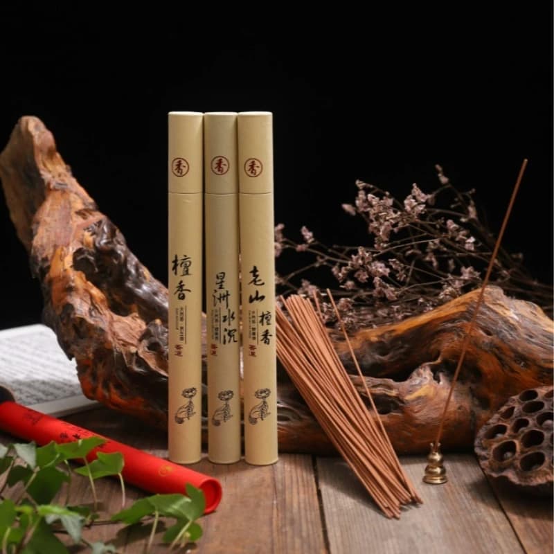 40Pcs Natural Sandalwood Incense Sticks Home Incense Stick Aroma Blessing Ceremony Pray Buddha Incense Lavender Green Tea Rose
