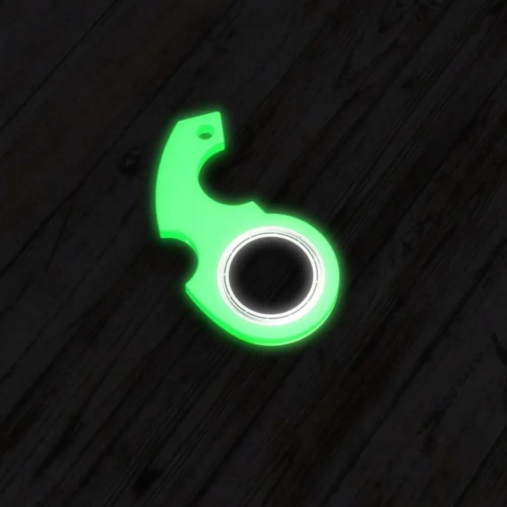 Relieve Boredom Keychain Fidget Spinner Anti-Anxiety Noctilucent Fingertip Rotation Keychain Light Trendy Light Weight