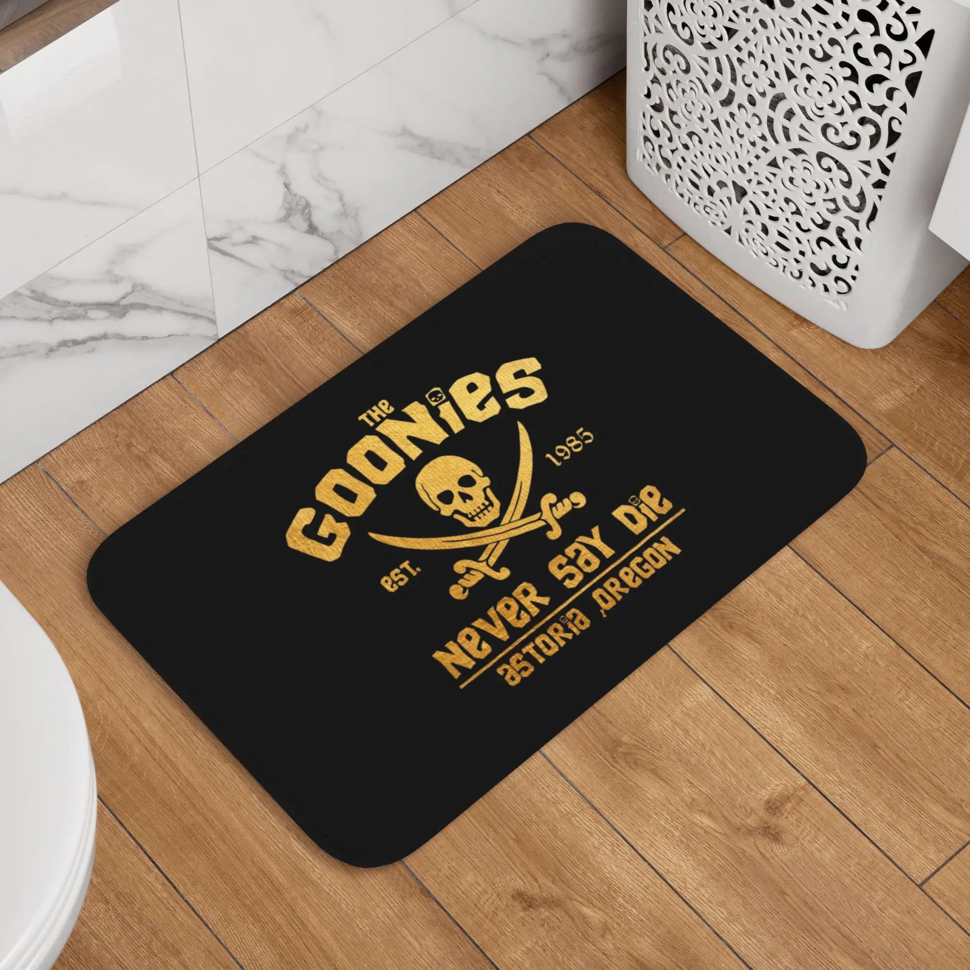 Tappeto personalizzato The Goonies Never Say Die, antiscivolo, per cucina, bagno, giardino, garage, porta, ingresso