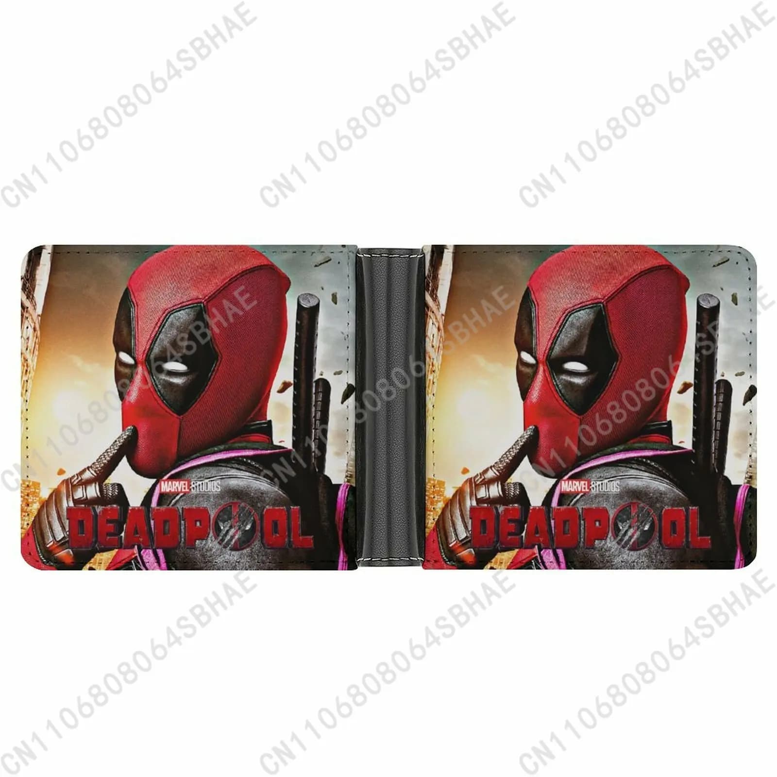 Portafoglio in pelle alla moda Marvel Deadpool per adolescenti, uomo e donna, porta carte di credito sottile personalizzato, piccolo portamonete per uso quotidiano, cosplay