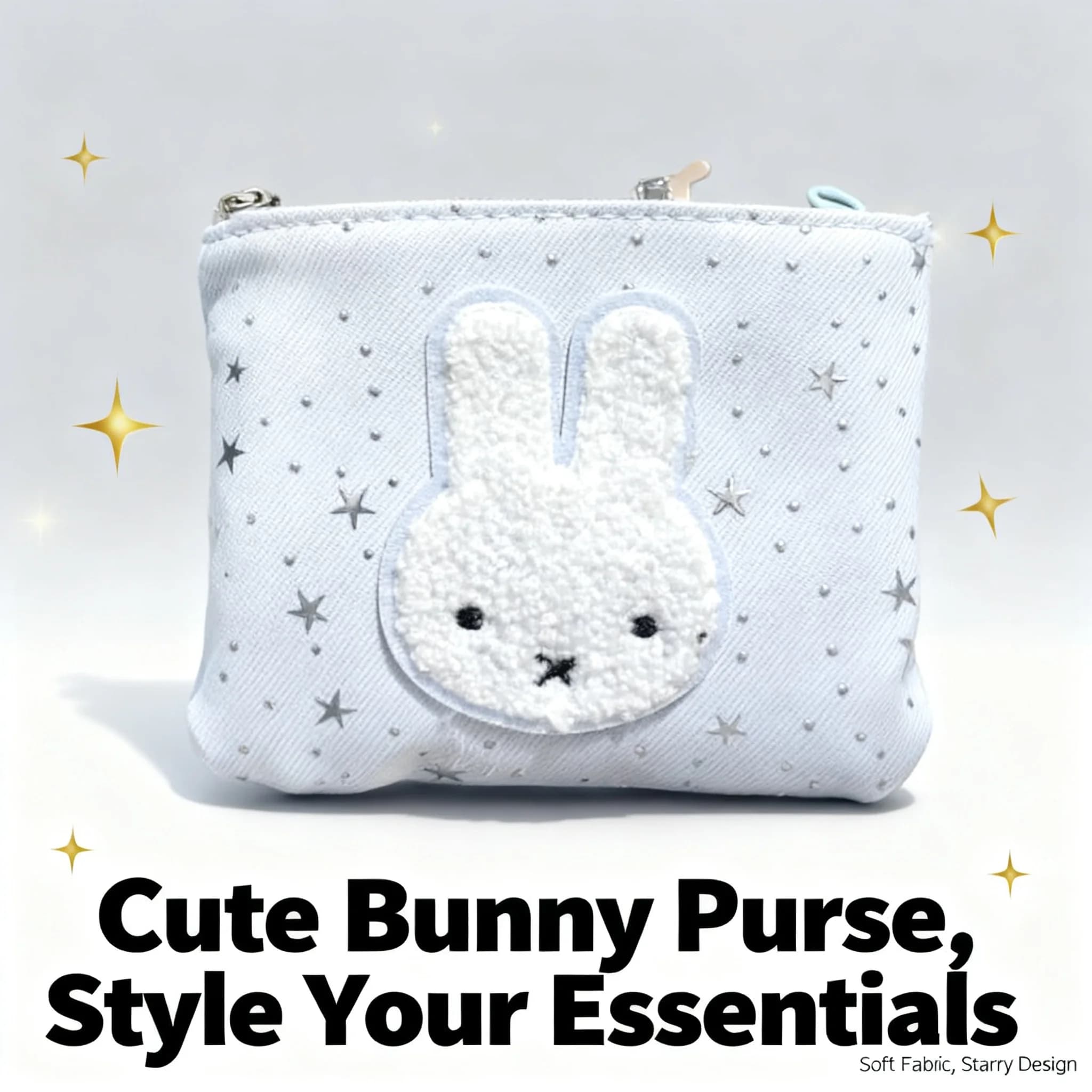 Korean Polka Dot Star Miffy Bunny Makeup Bag Coin Purse High Capacity Portable ID Organizer Wallet