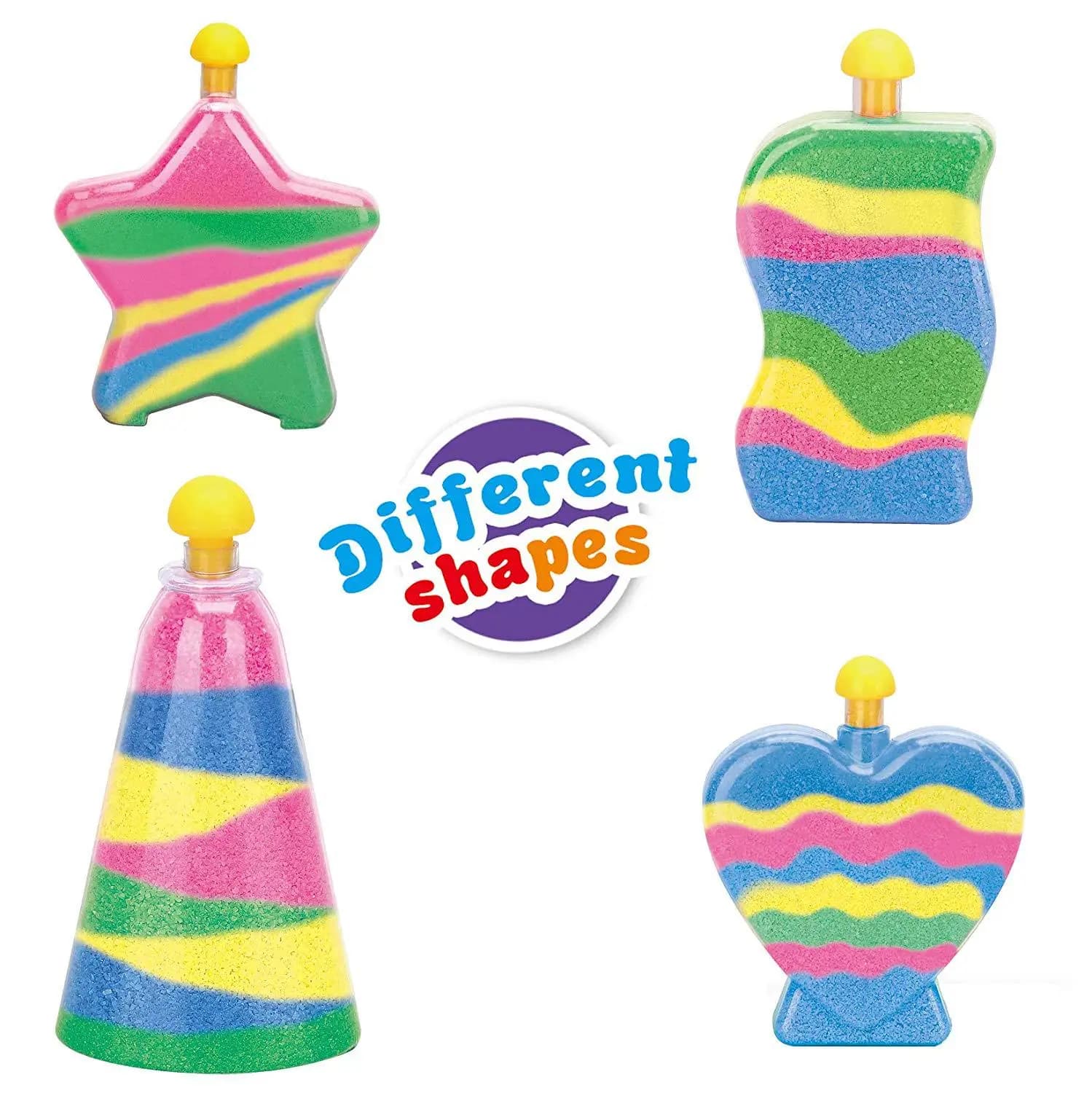 Confezione regalo da 7 disegni Kit artistico con sabbia colorata Bottiglia di sabbia a strati fai-da-te Artigianato che si illumina al buio Sabbia Decorazioni per la casa Regalo per bambine
