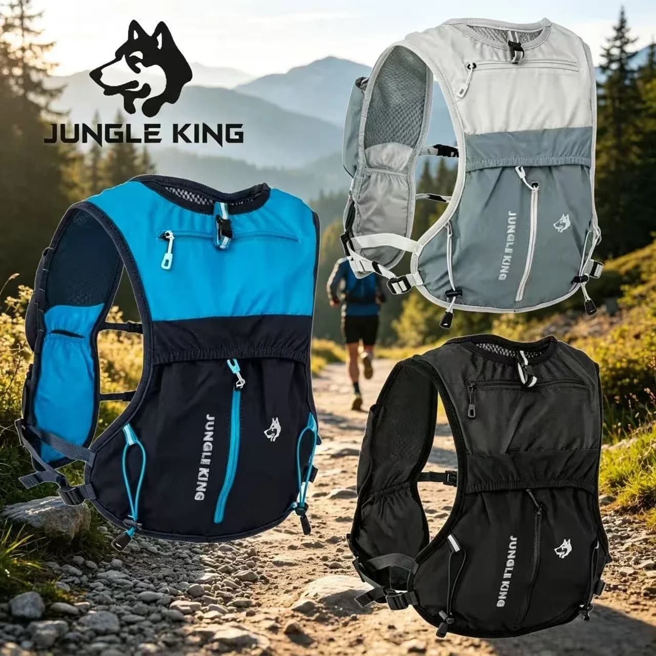 New Running Hydration Vest for Women and Men, Water-Resistant, Breathable, Backpack for Runs, Hiking, Cycling, Trails, Marathons