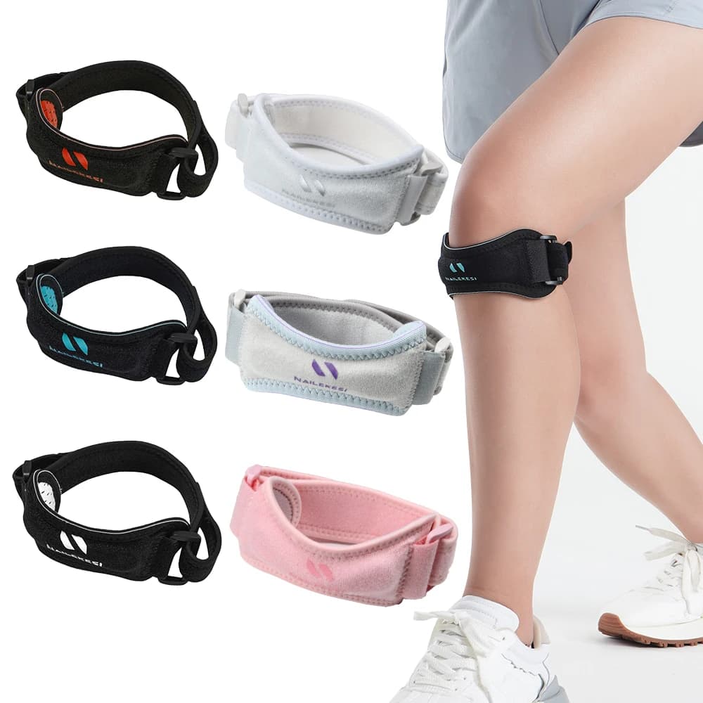 1 Pezzo Supporto per Ginocchio, Fascia Stabilizzatrice Regolabile per Tendine Rotuleo, per Ginocchio da Salto, Basket, Corsa, Sport