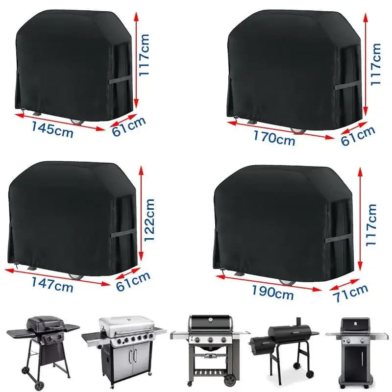 Copertura per griglia per barbecue resistente per griglia esterna resistente agli agenti atmosferici resistente ai raggi Uv e allo sbiadimento con cinghie in Velcro copertura per griglia a Gas