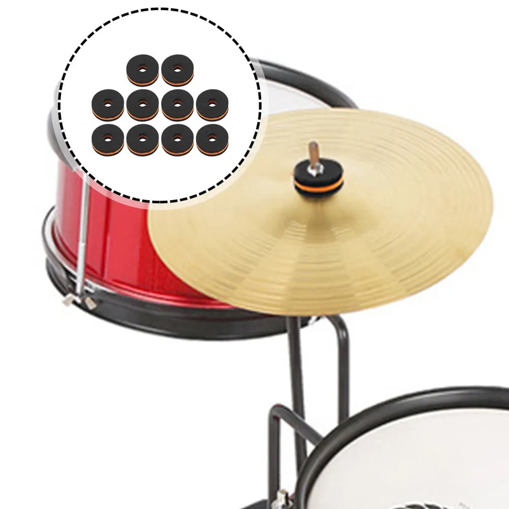 Set di 10 Cuscinetti in Feltro per Batteria, Resistenti all'Usura, Misura Standard, Antiscivolo, Accessori per Kit Batteria