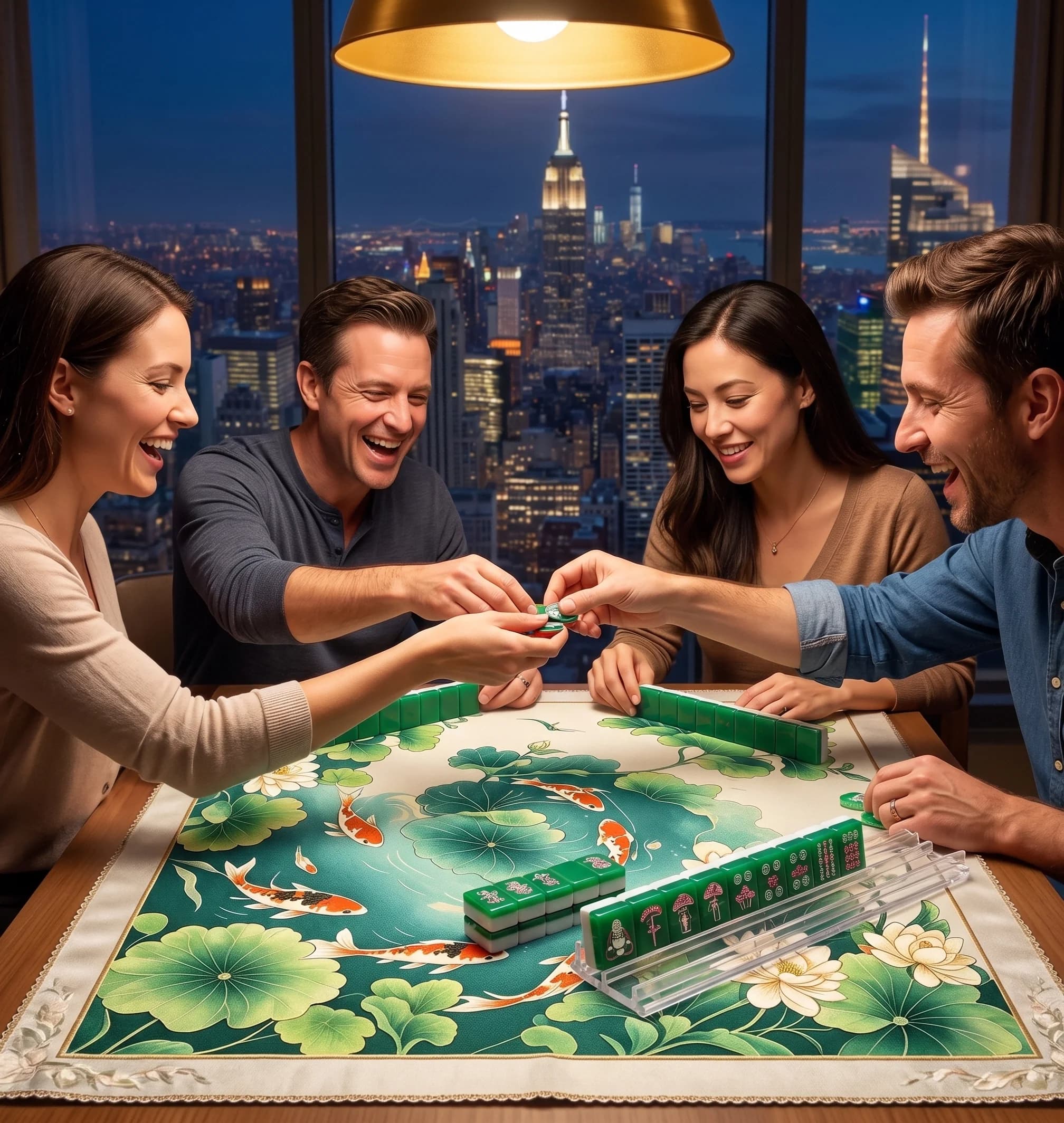 Jade Mahjong Set (3-in-1)