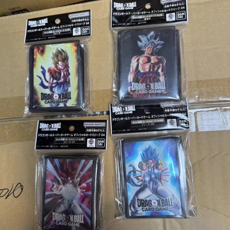 2026 New Bandai Official Dragon Ball Super Card Sleeves 64pcs Gogeta Son Goku TCG Protector Anime Collectible Gift Toys