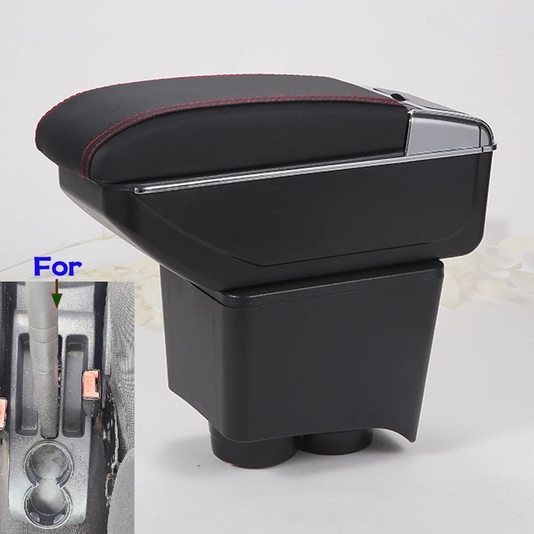 Per Volkswagen Polo Auto Bracciolo Box Per VW POLO Mk5 6R Vento Bracciolo 2002-2009 Scatola di Immagazzinaggio Accessori Auto Installazione Semplice