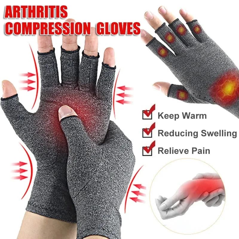 2/1 Paio di Guanti Compressivi per Artrite, Supporto per Polso, Sollievo dal Dolore Articolare, Fascia per Mano, Terapia per Uomo e Donna, Guanti Compressivi