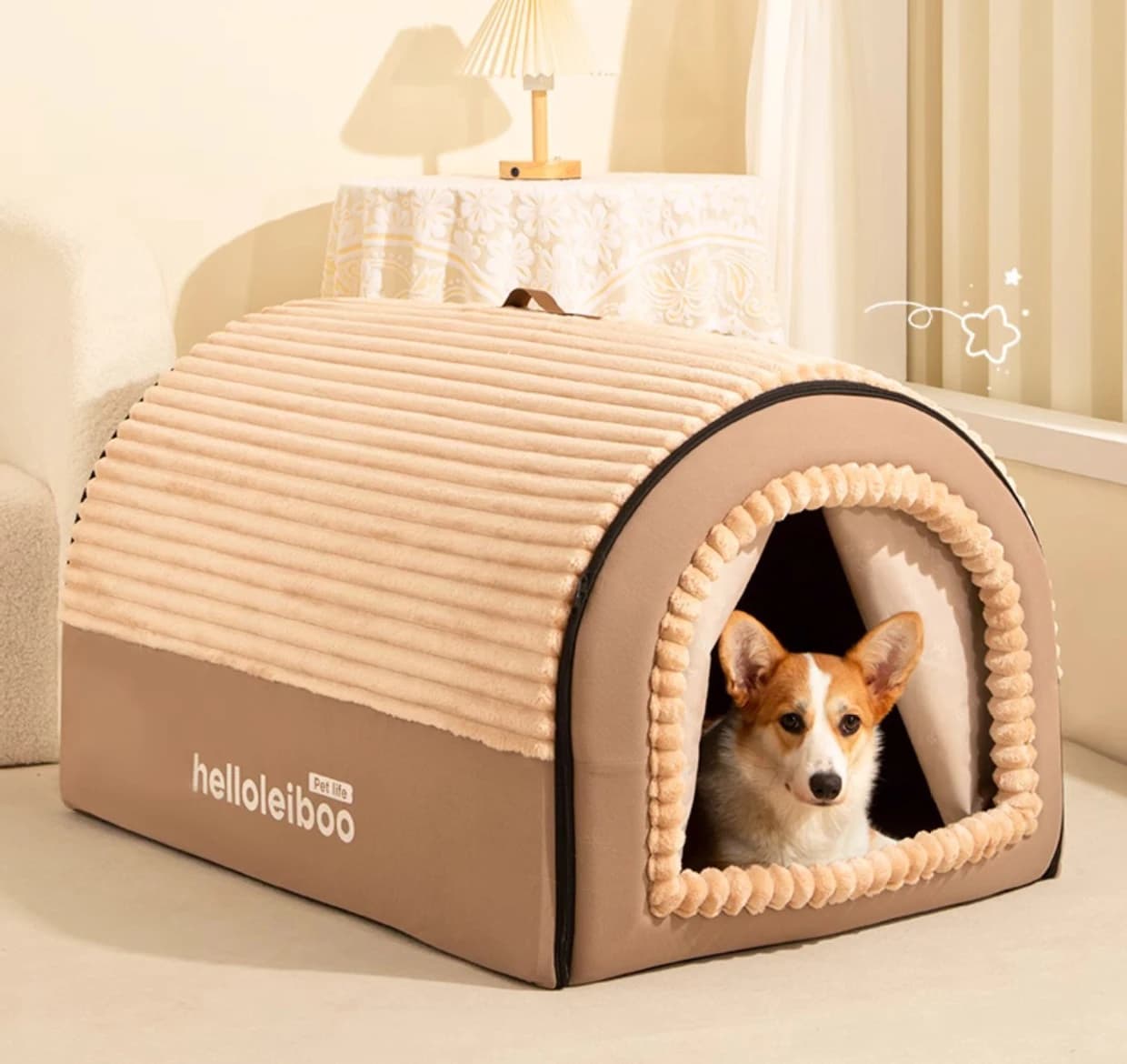 Cuccia Calda Invernale per Animali Domestici, Pieghevole a Forma di Divano, Cuccia a Grotta Chiusa, Cuccia Rimovibile per Cani e Gatti, Forniture per Animali Domestici