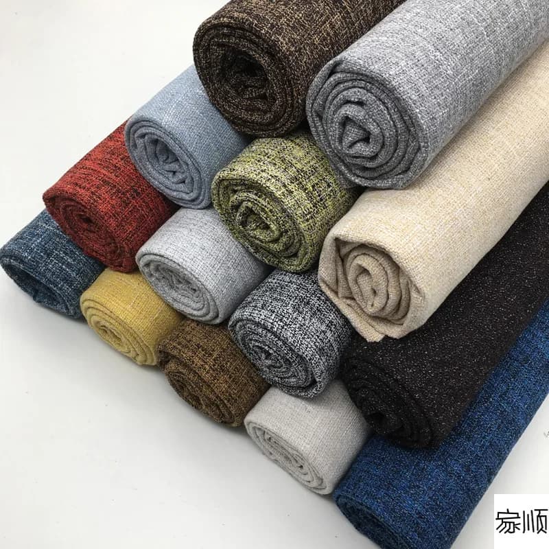 Cotton and linen fabric upholstered by the meter to cover, tablecloths, pillowcases, make-up cloth, wearable, simple grey