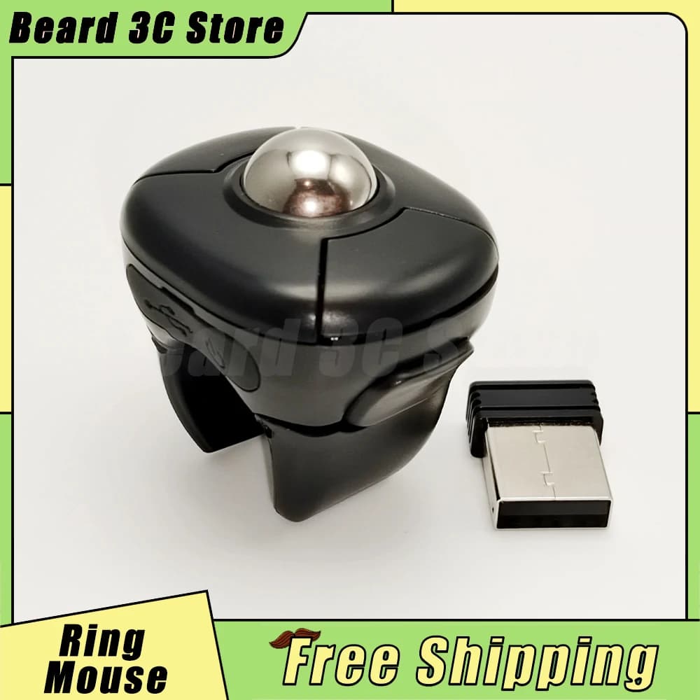 Trackball Ring Mouse Wireless Dual Mode 2.4G Bluetooth Breve Video E-Book Pagina Lancia Air Mouse Per Tablet iOS Smart Car PPT