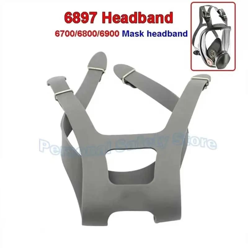 6897 Fascia per la testa 6700/6800/6900 per maschera respiratoria, cinturino di ricambio in silicone resistente con quattro punti di fissaggio