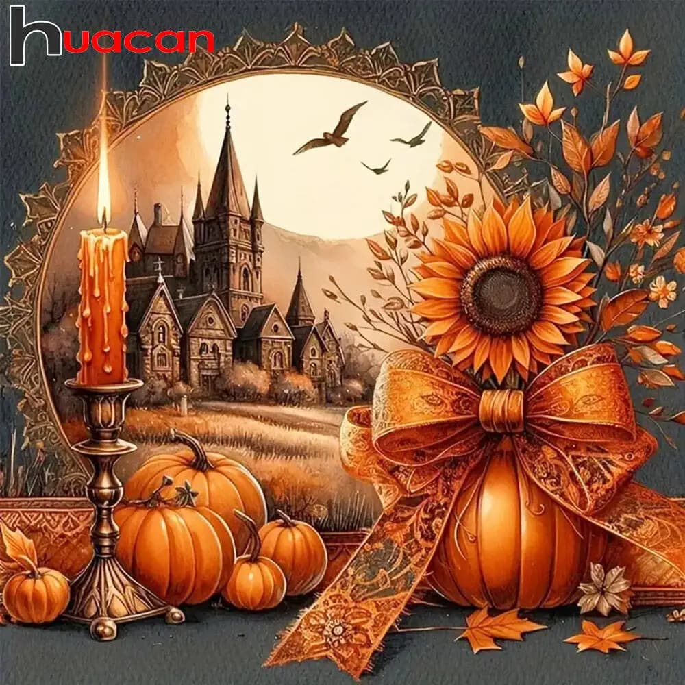 Huacan 2025 New collection Paintings with Diamonds Dolphin Sky Diamond Embroidery Sea Sunset Mosaic Art Decoration Paintings