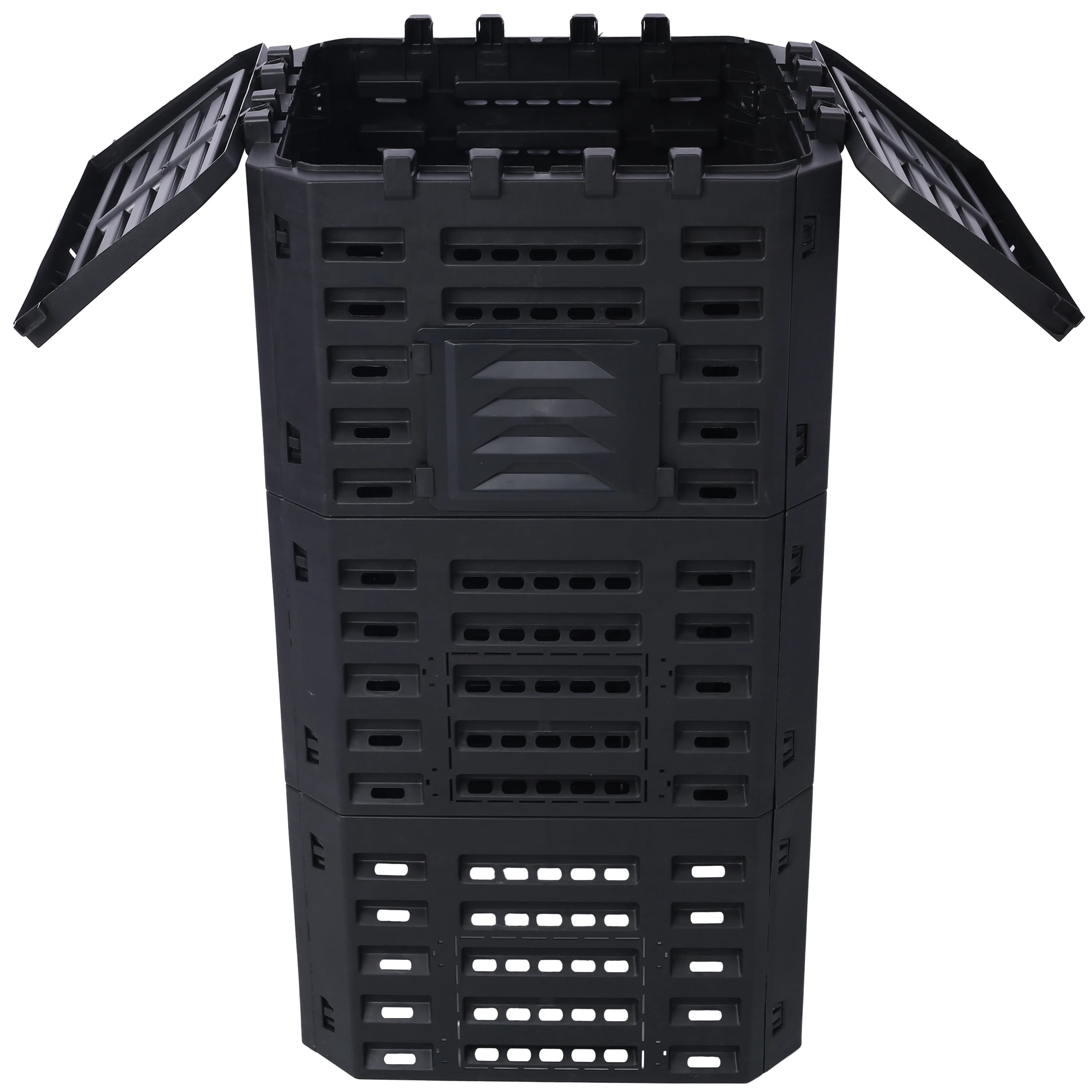 Garden Composter Bin Made from Recycled Plastic – 132 Gallons (500Liter) Large Compost Bin - Create Fertile Soil with Easy Assem